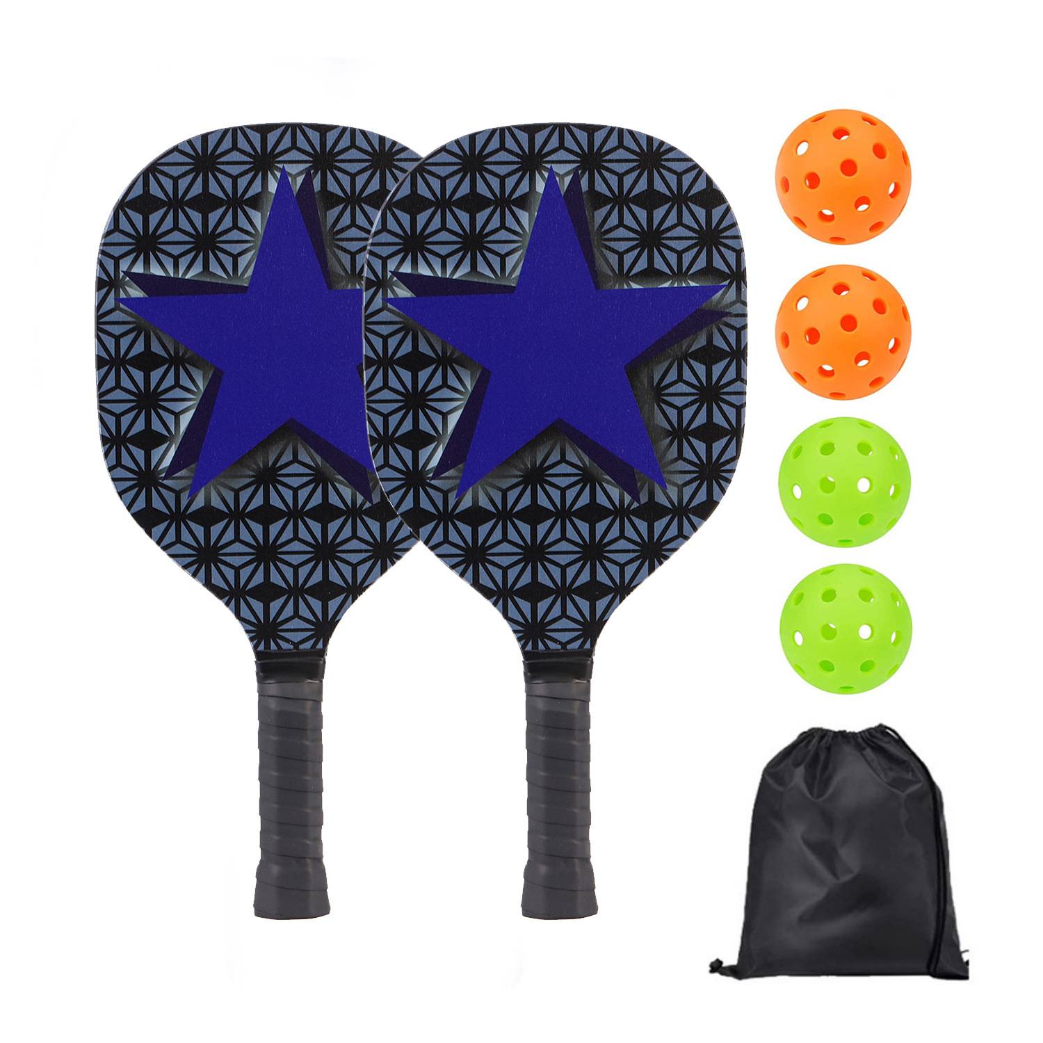 [Woodpien Power racket] 2 shots+4 balls+1 pockets [Model 806]